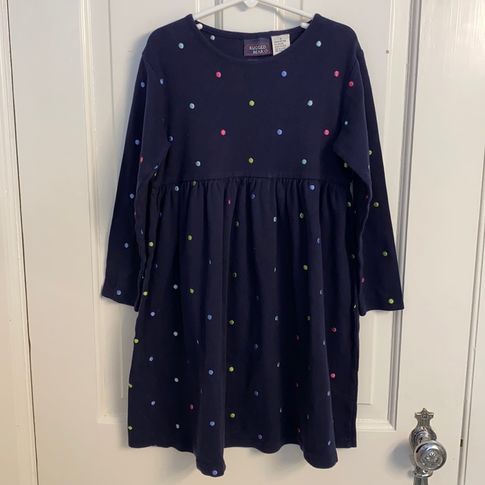 Rugged Bear Comfy Cotton, Polk-a-dot, Dress Size 7